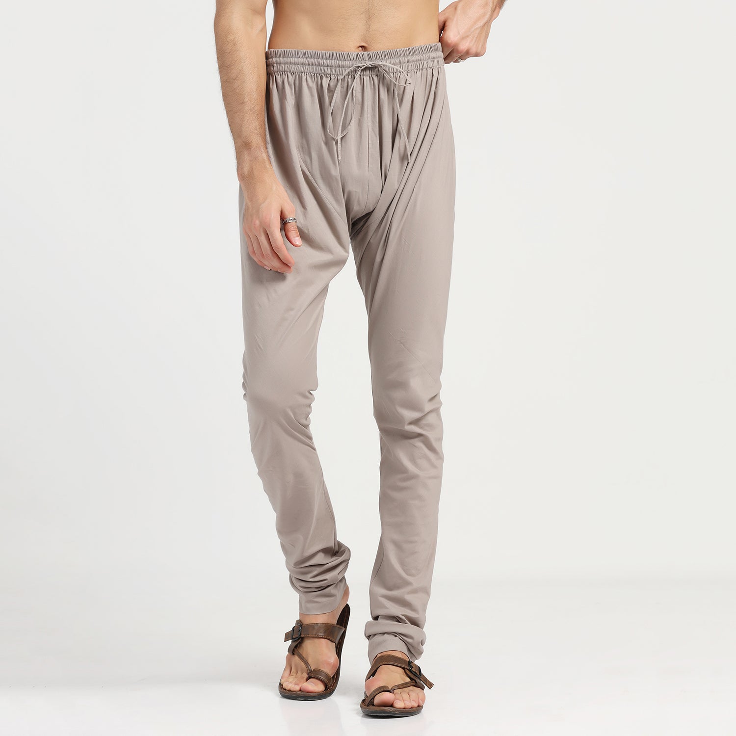 Taupe Chudidaar for Wear with Long Kurta-1
