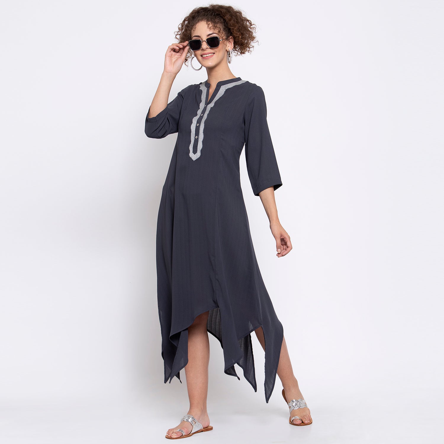 Buy Grey Triangle Dresses for Women-1