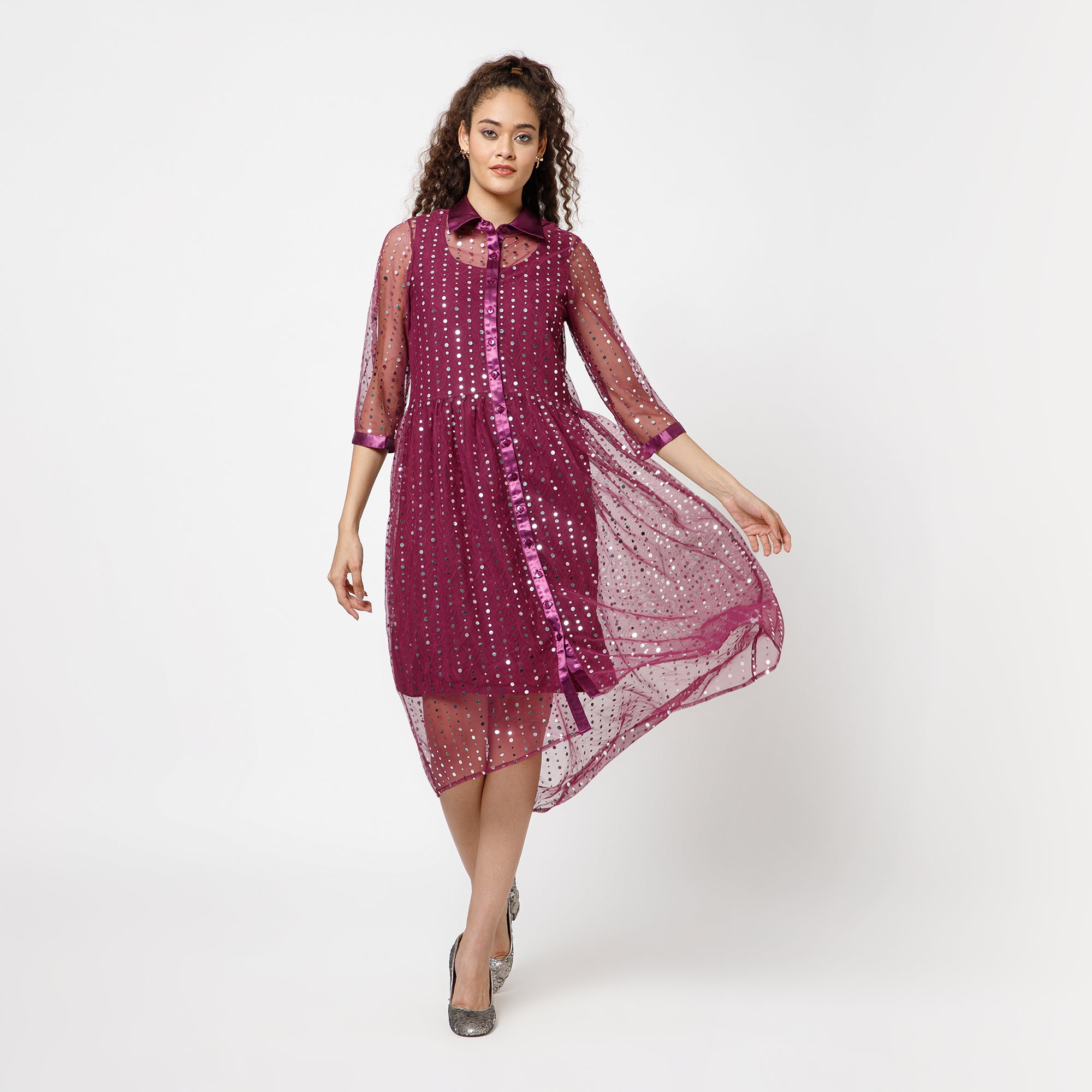 Prune Tunic With Mirror Sequence