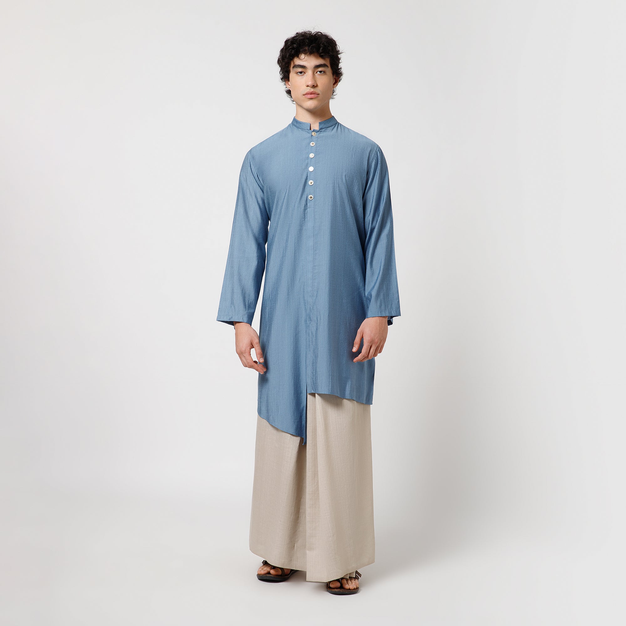 Blue Asymmetrical Kurta