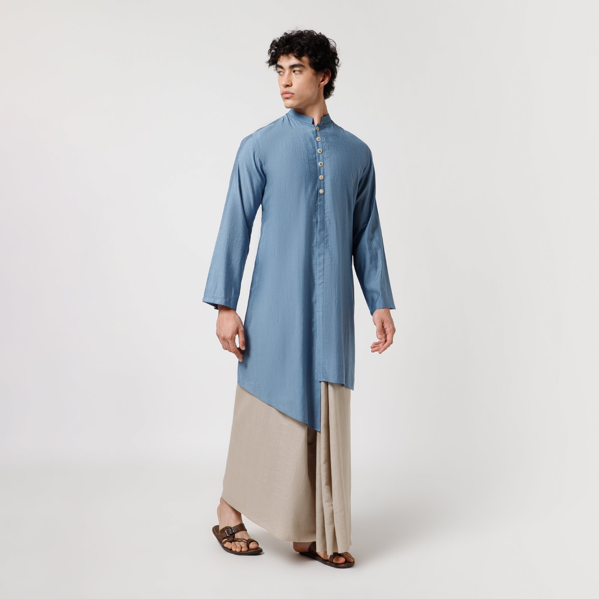 Blue Asymmetrical Kurta