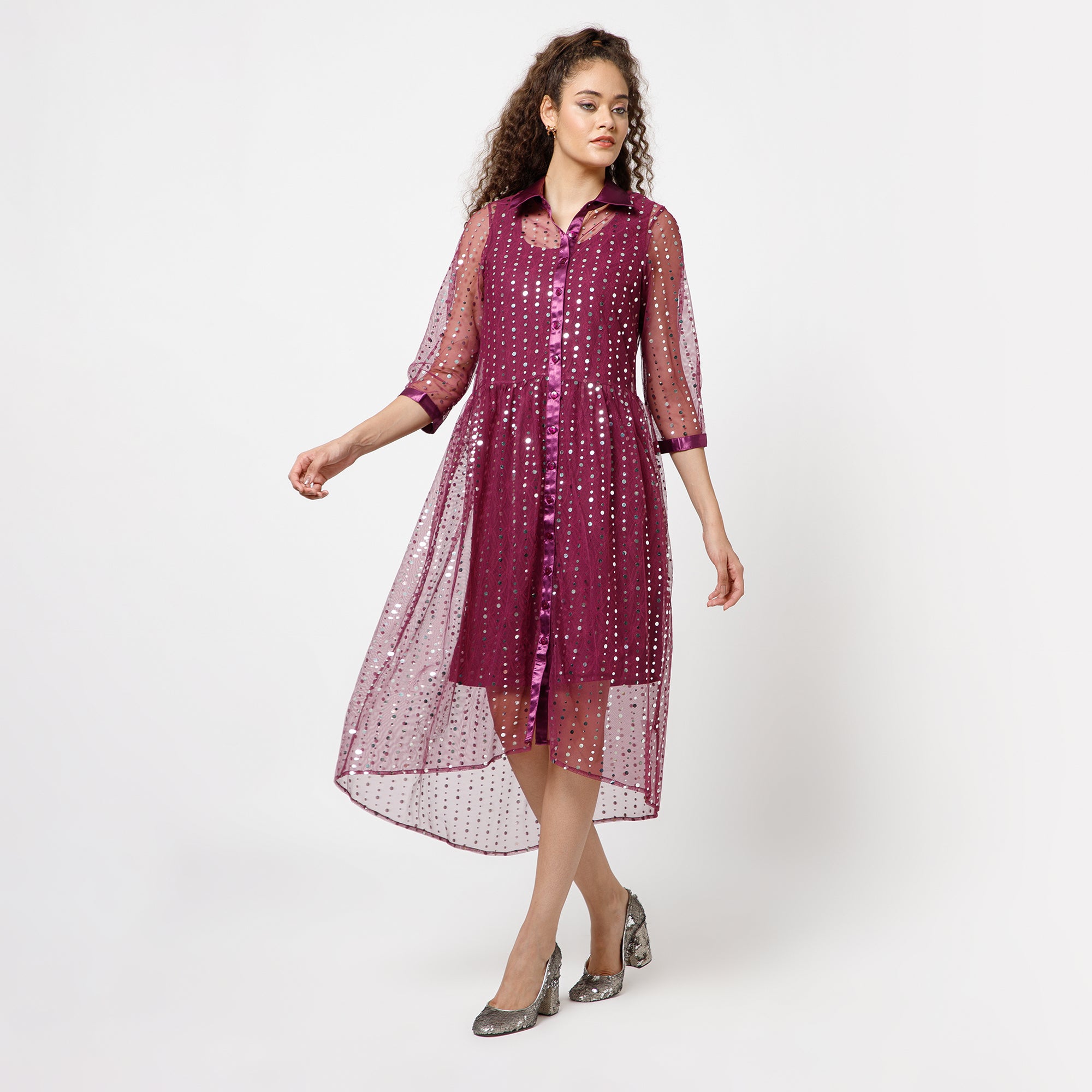 Prune Tunic With Mirror Sequence