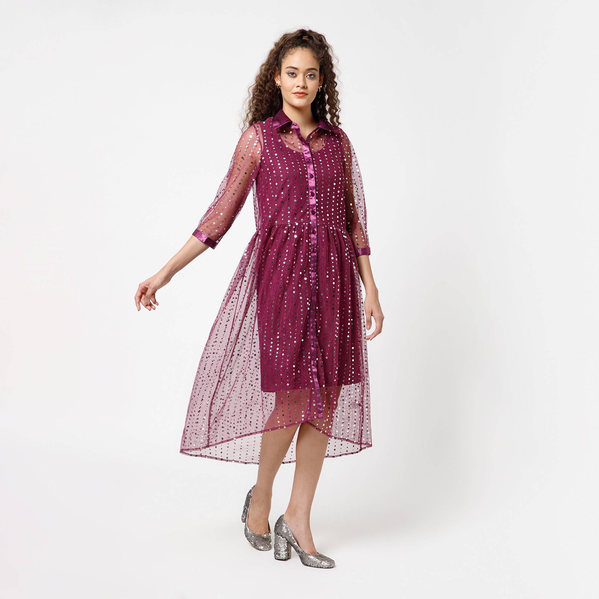 Prune Tunic With Mirror Sequence
