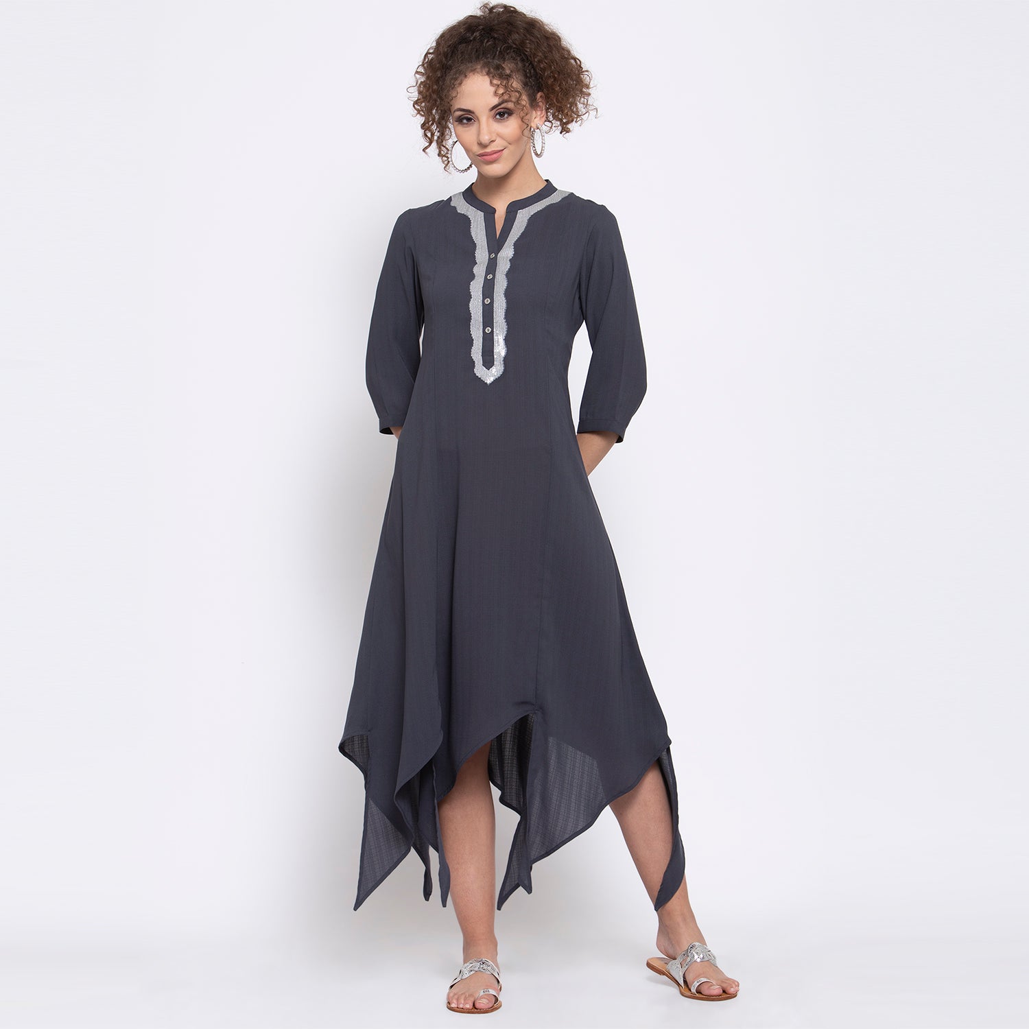 Buy Grey Triangle Dresses for Women-3