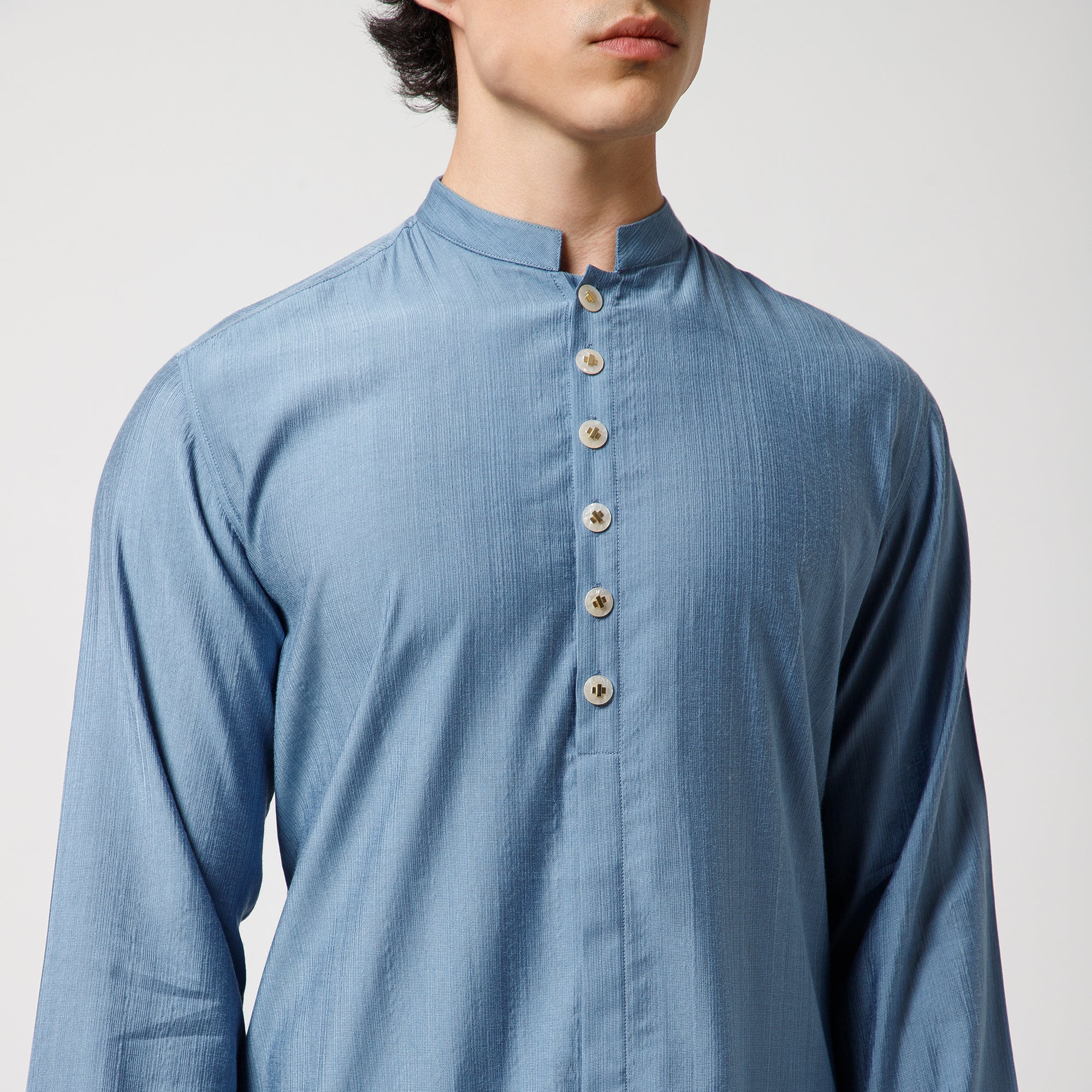 Blue Asymmetrical Kurta