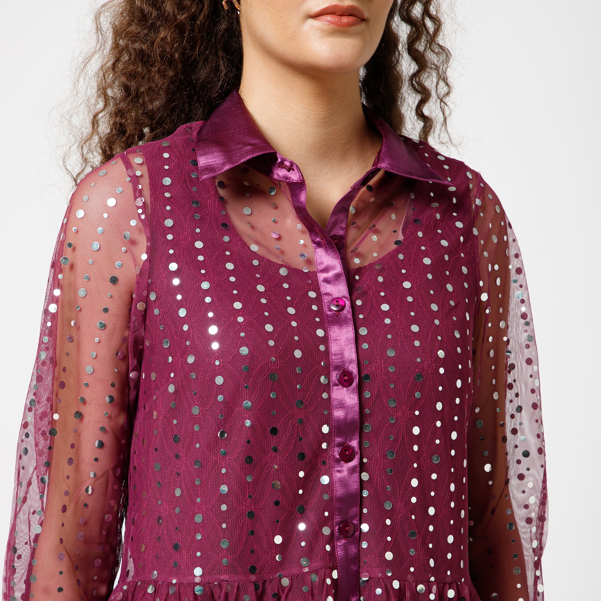 Prune Tunic With Mirror Sequence
