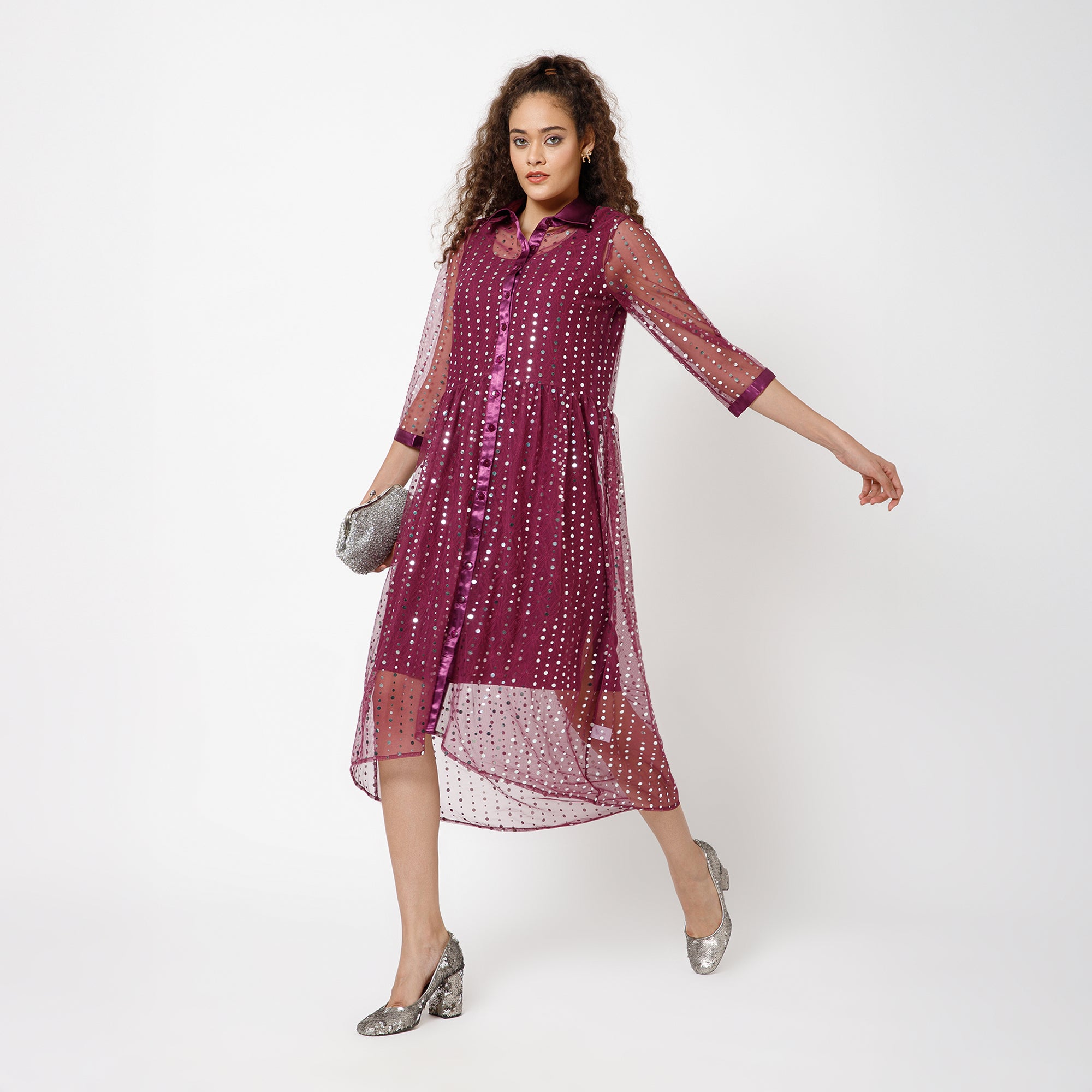 Prune Tunic With Mirror Sequence