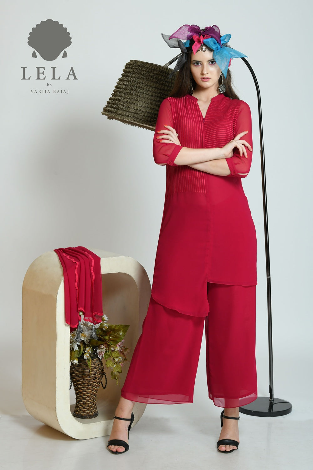 Pink Tunic With Chawal Taka At Front