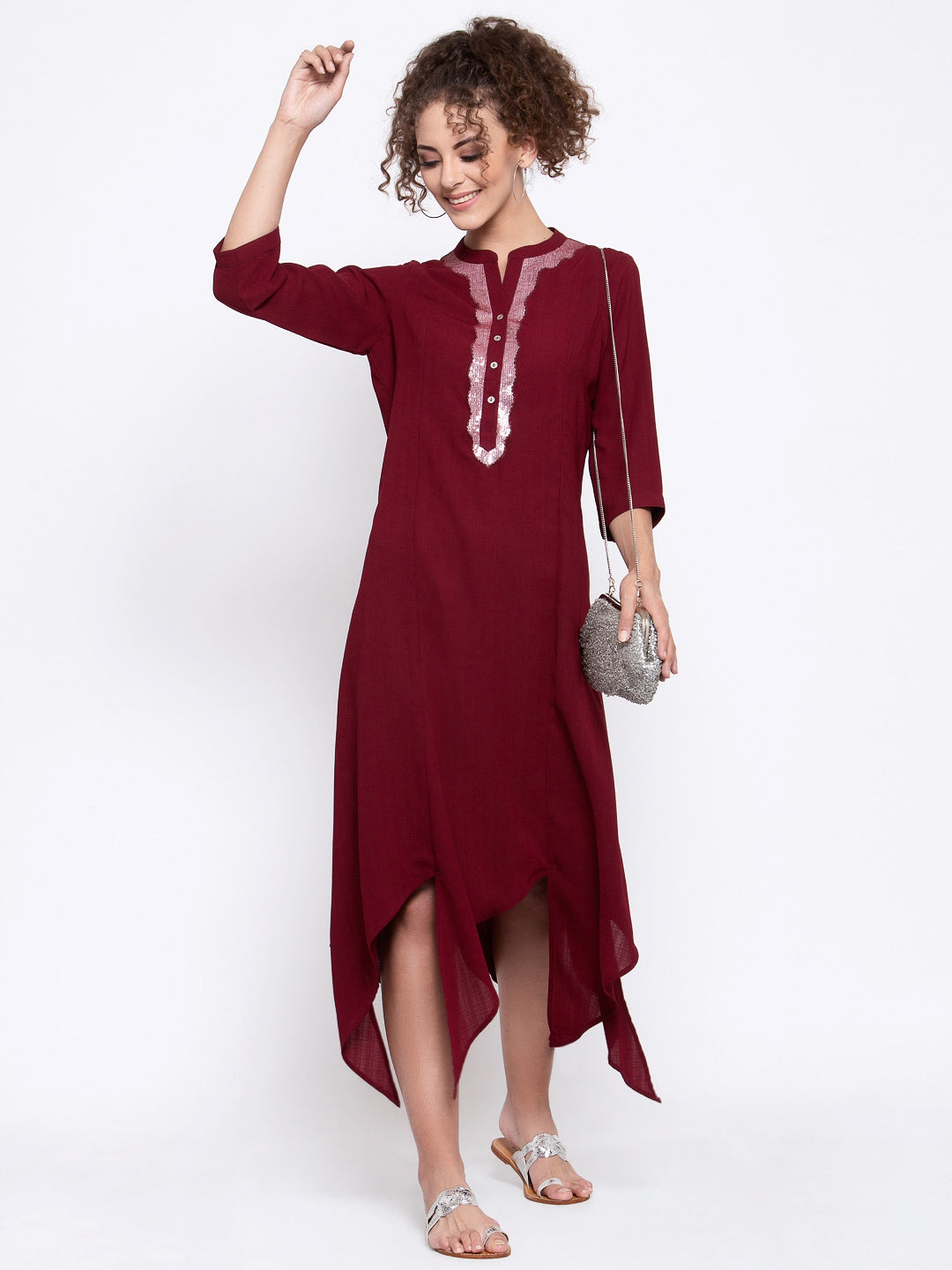 Buy Maroon Triangle Dresses for Women Online – LELA By Varija