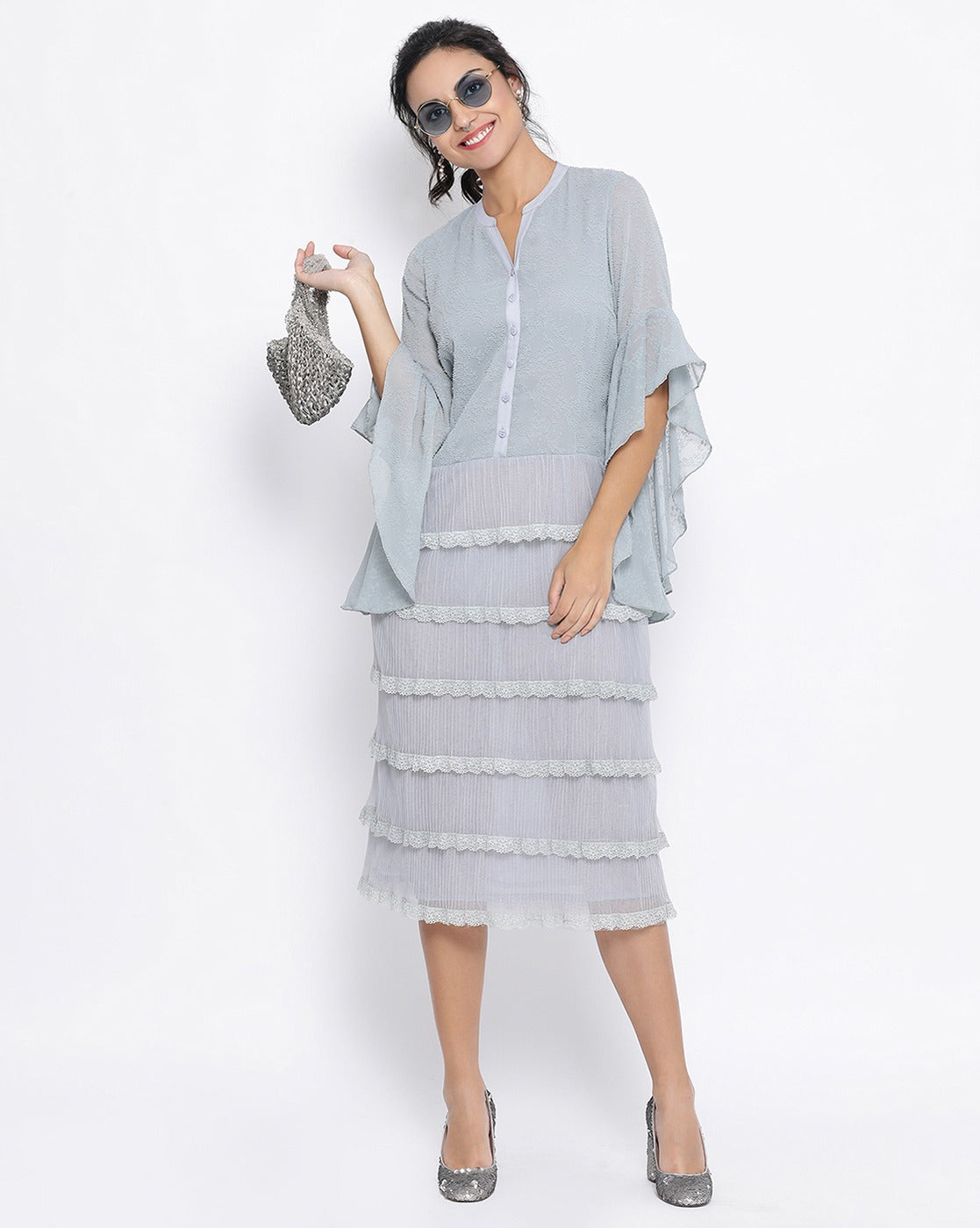 Buy Light Blue Dress for Women-4