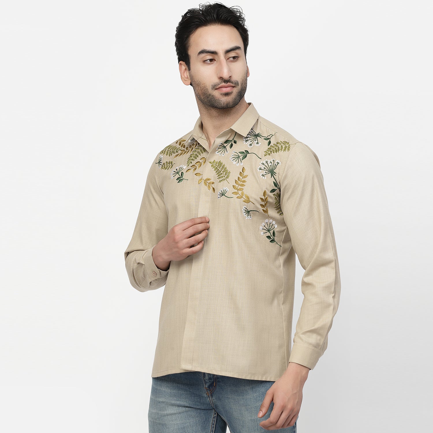 Buy Stylish Linen Men Shirt-1