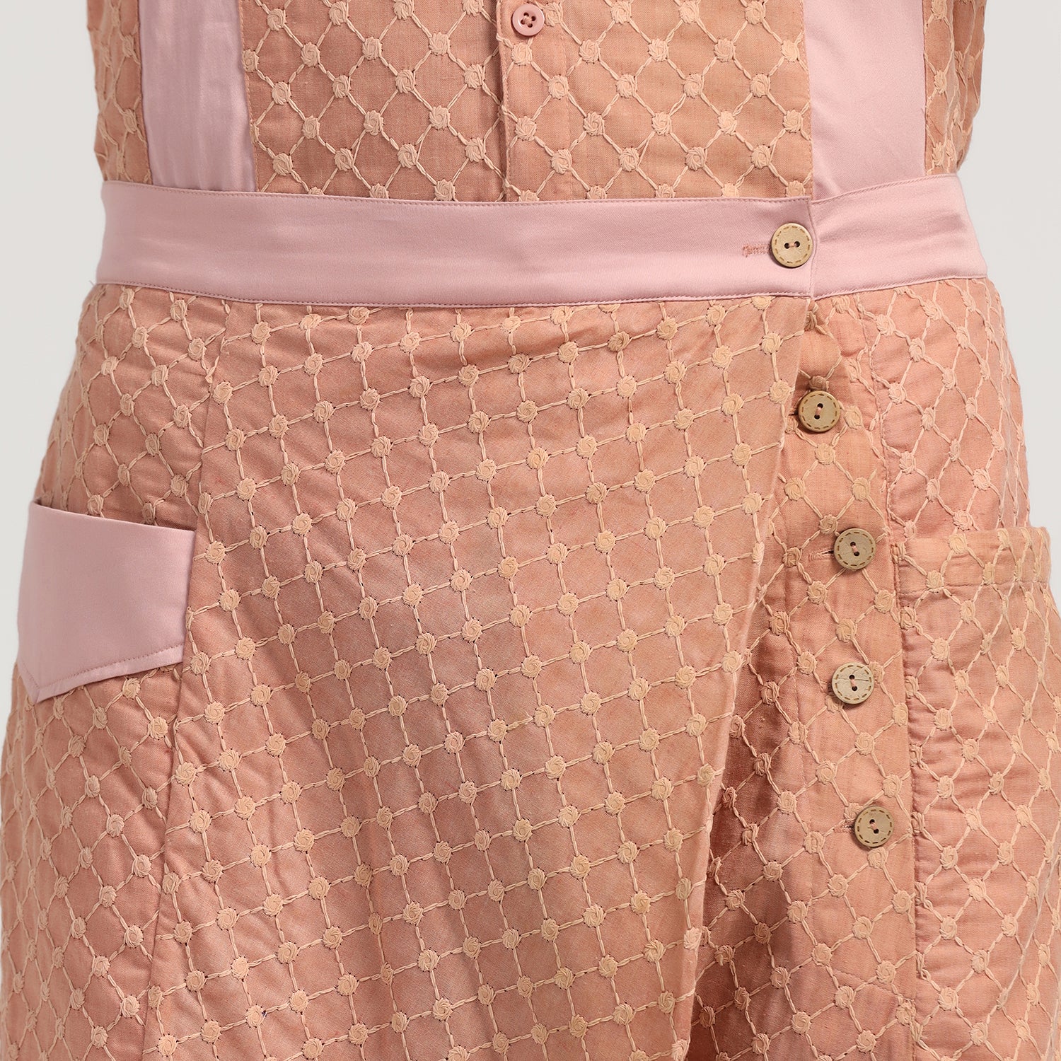 Peach Schiffle Harem Pant for Men-4