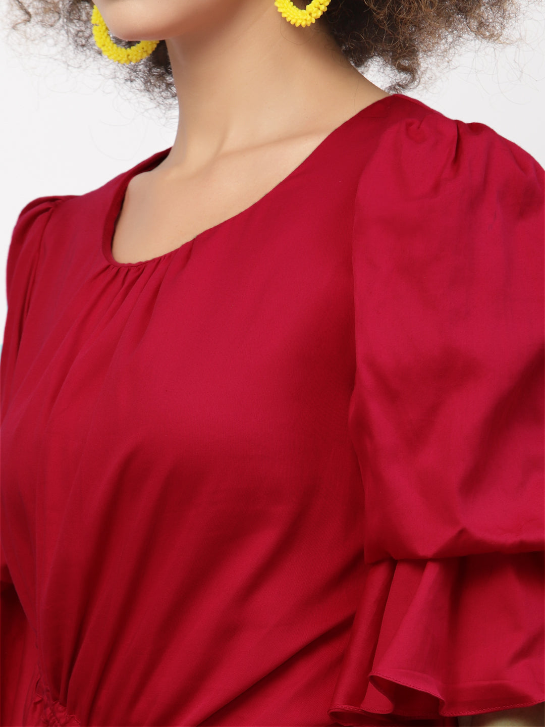 Pink Cotton Asymmetrical Dresses for Women-3