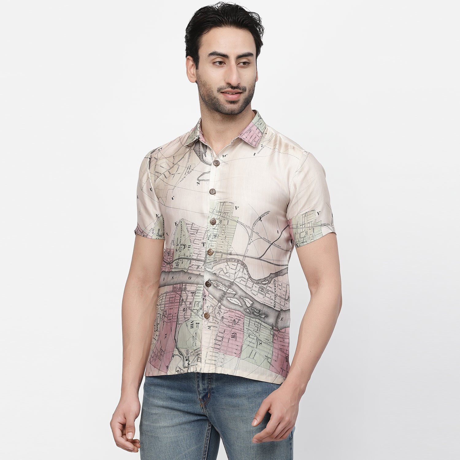 Townhall Map Print Shirt for Men-1