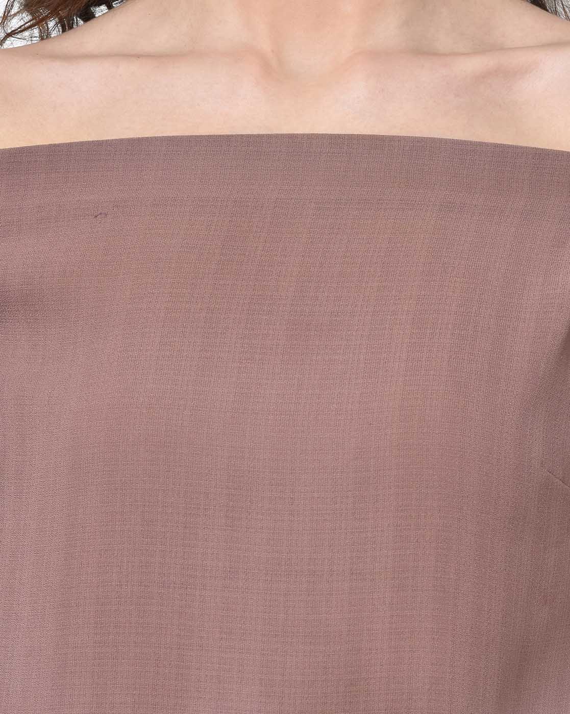 Rose Pink Sleeveless Top With Frill At Hem