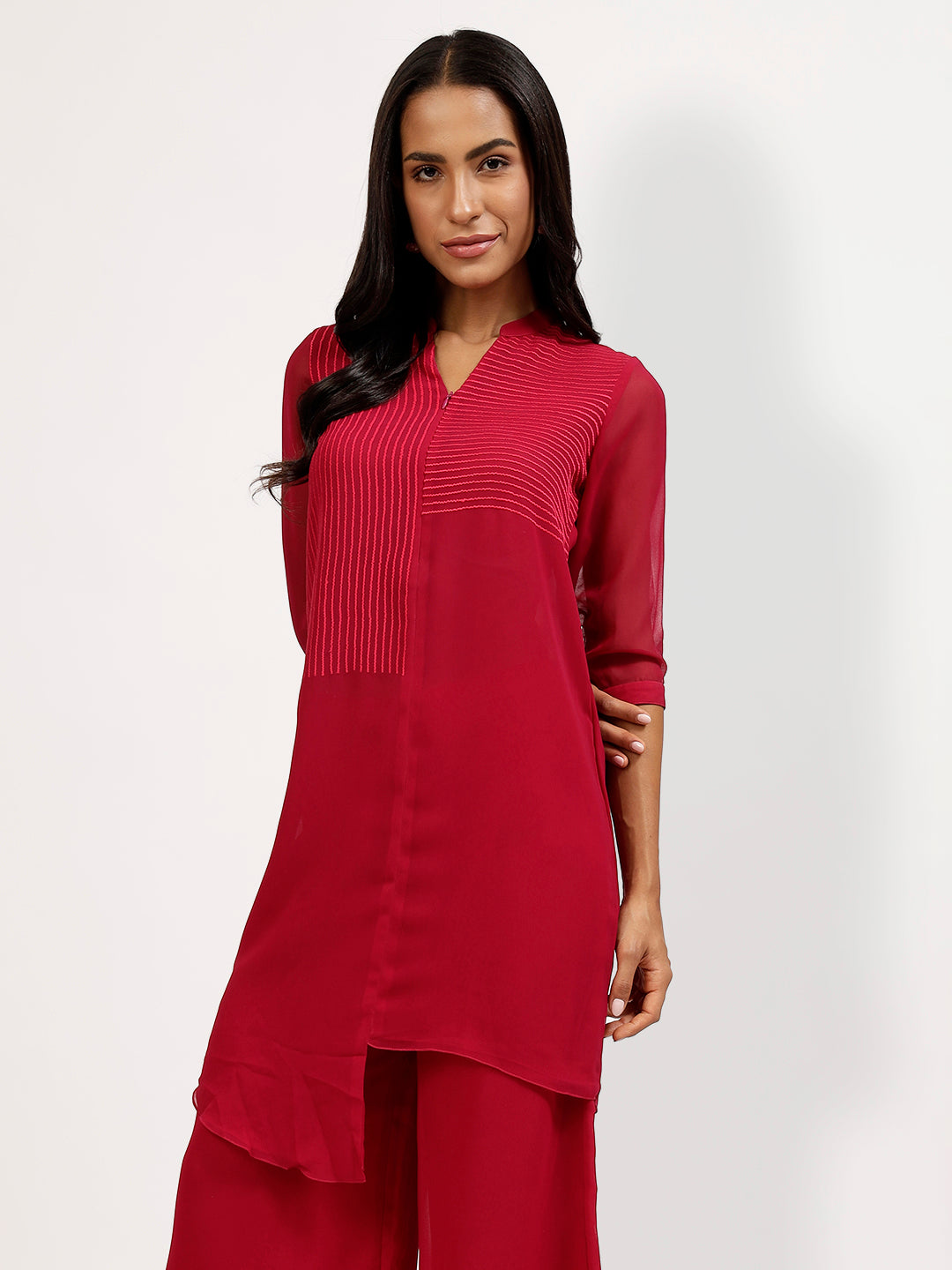 Pink Tunic With Chawal Taka At Front