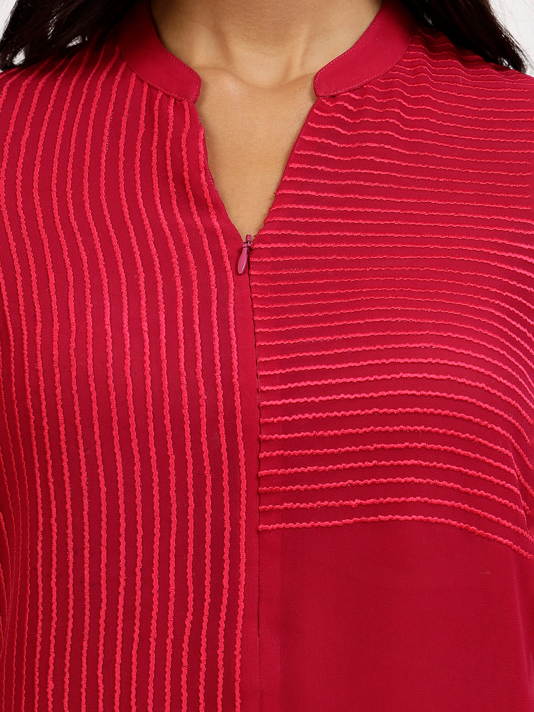 Pink Tunic With Chawal Taka At Front
