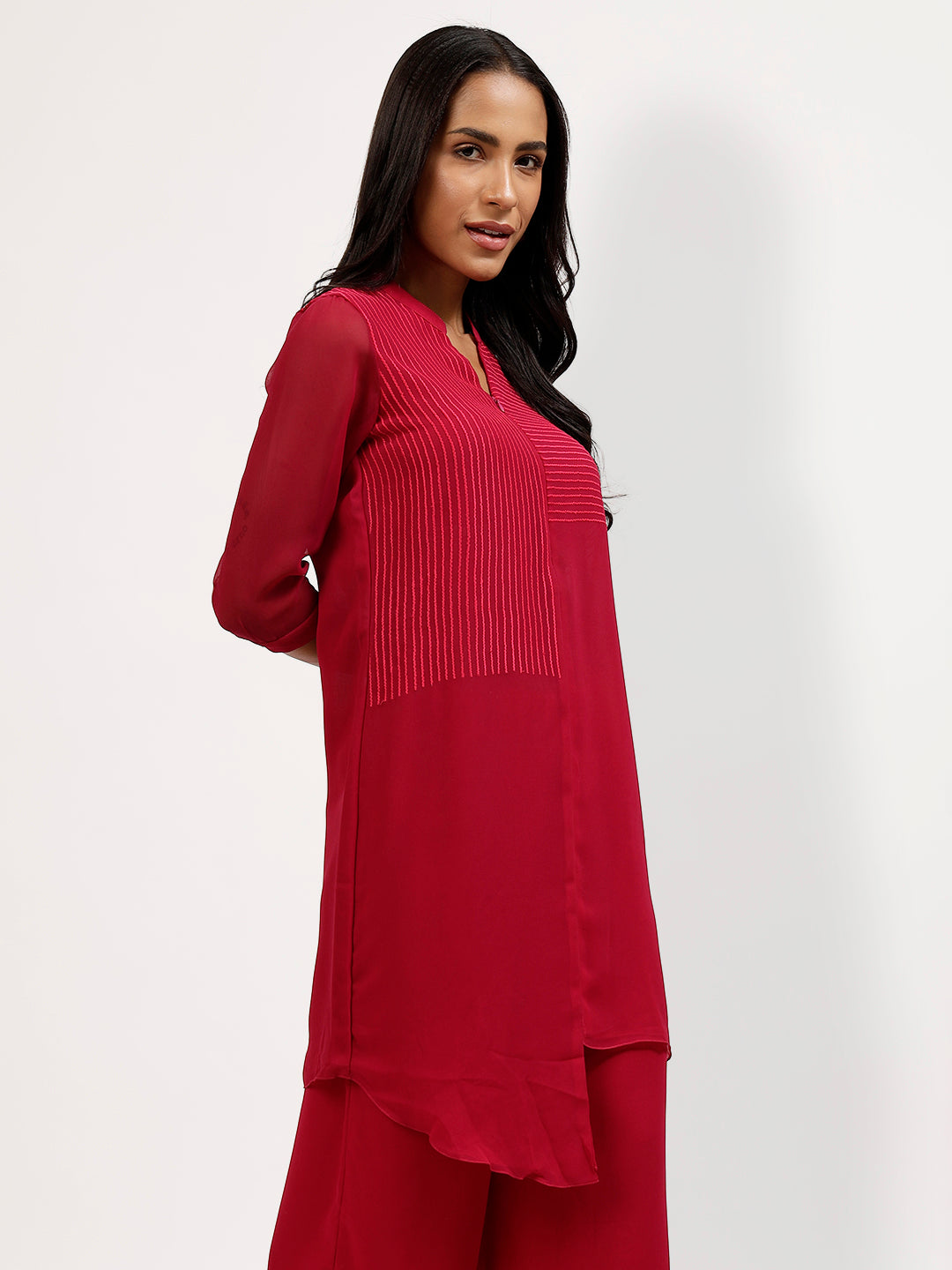 Pink Tunic With Chawal Taka At Front