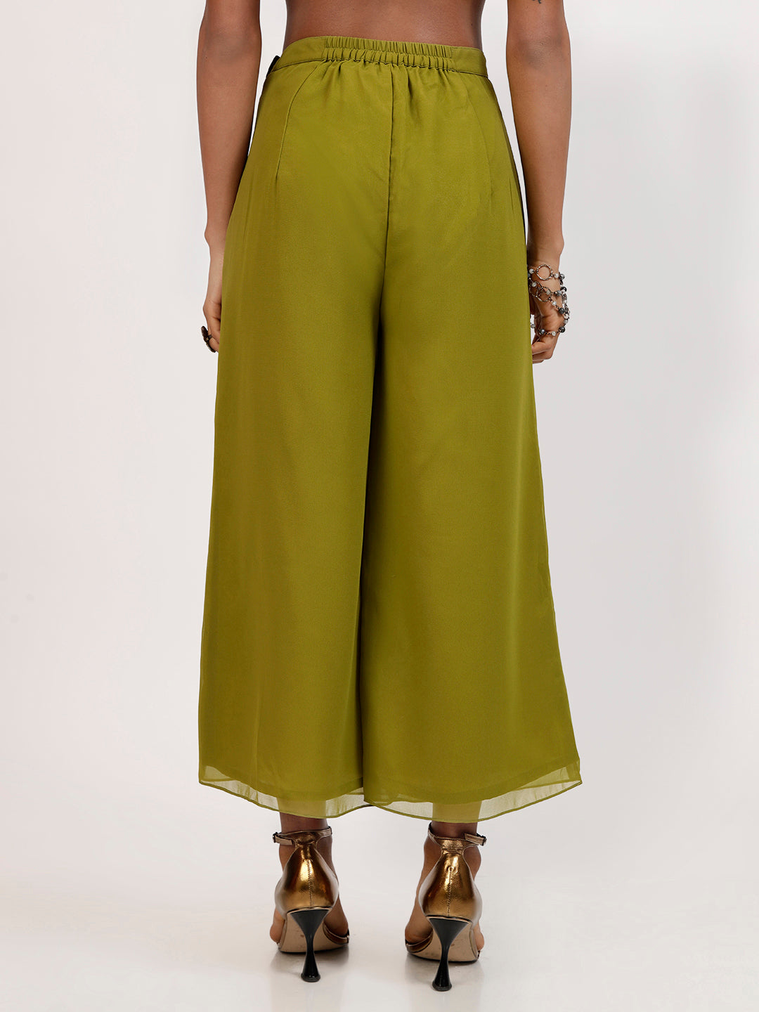 Olive Georgette Plazzo