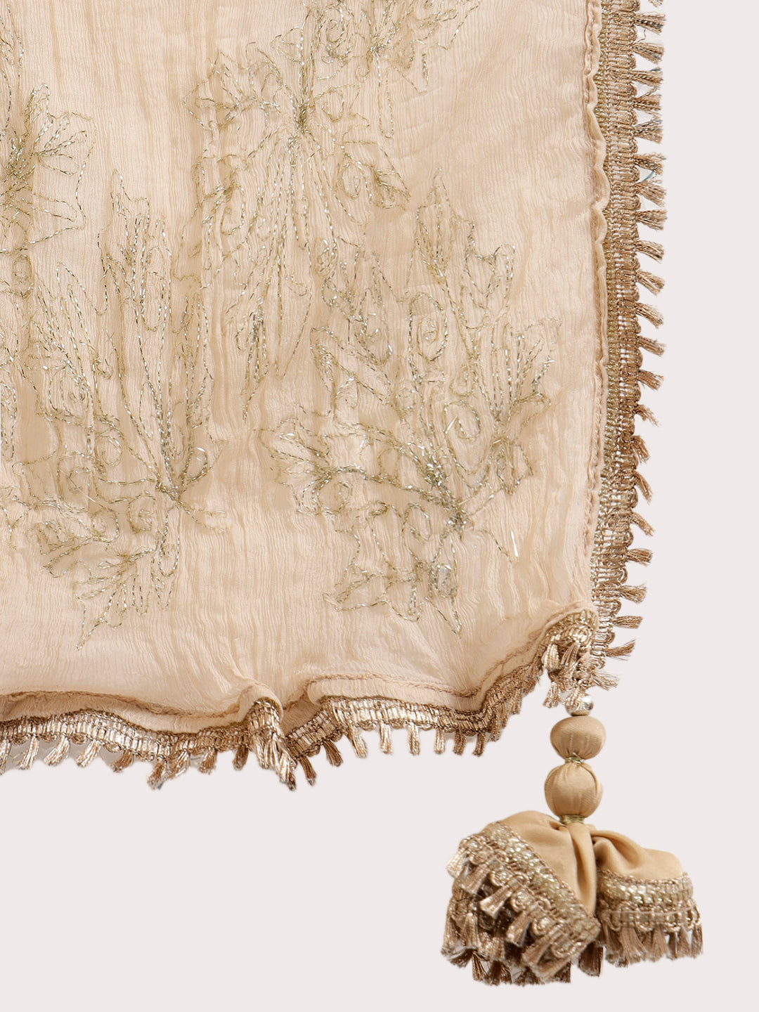 Beige Chiffon Duppatta