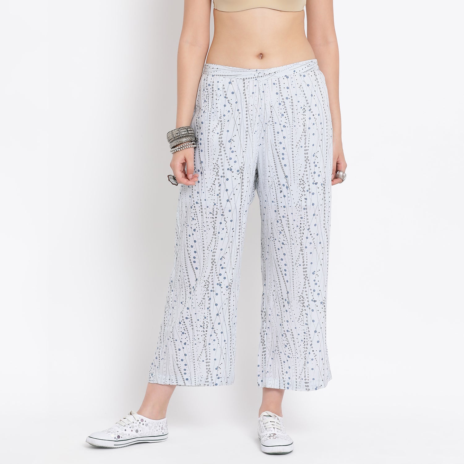 Buy Sky Blue Printed Plazzo for Women