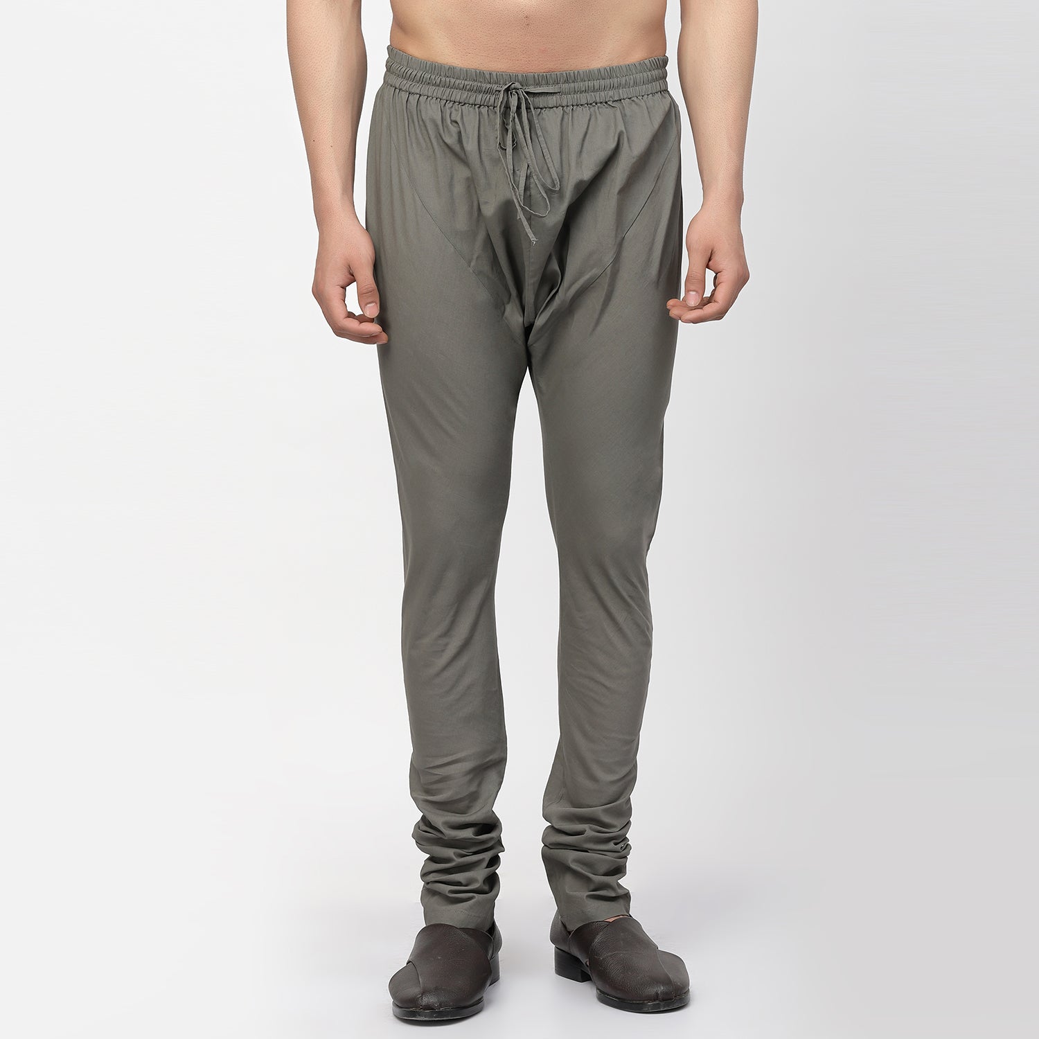 Cotton Churidar Kurta and Trousers Pants for Men-1