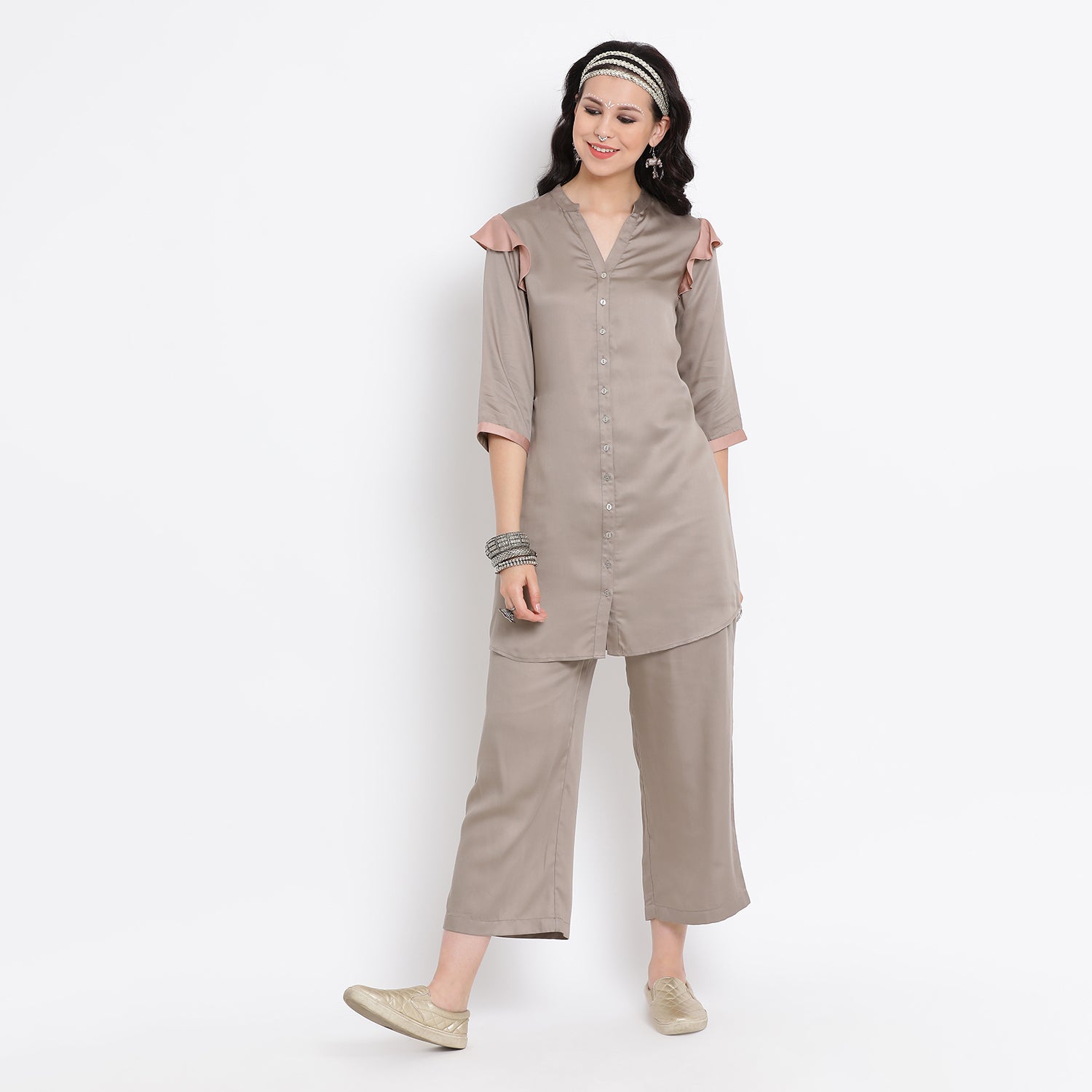 Buy Grey Viscose Kurta for Women