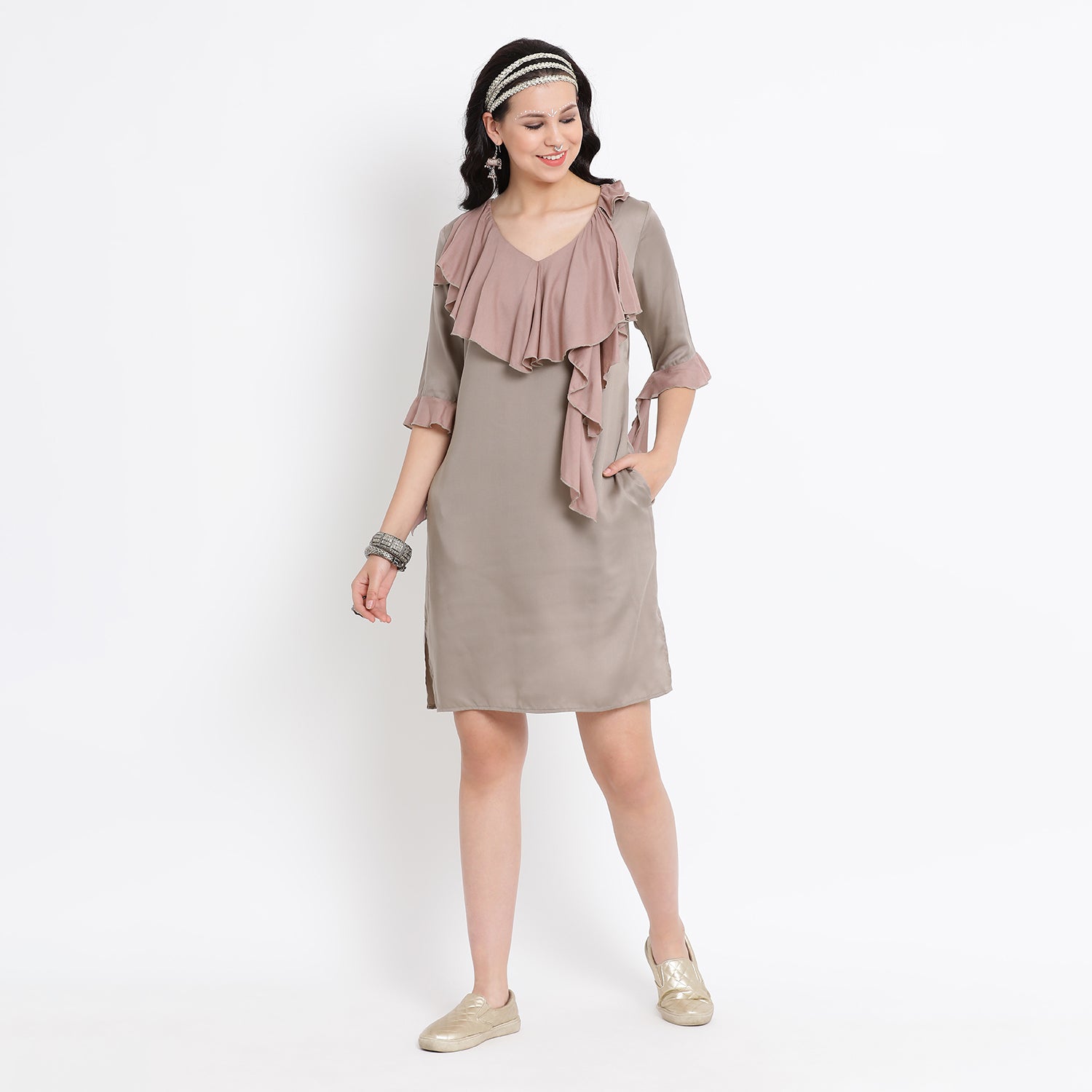 Buy Grey Viscose Dresses for Ladies