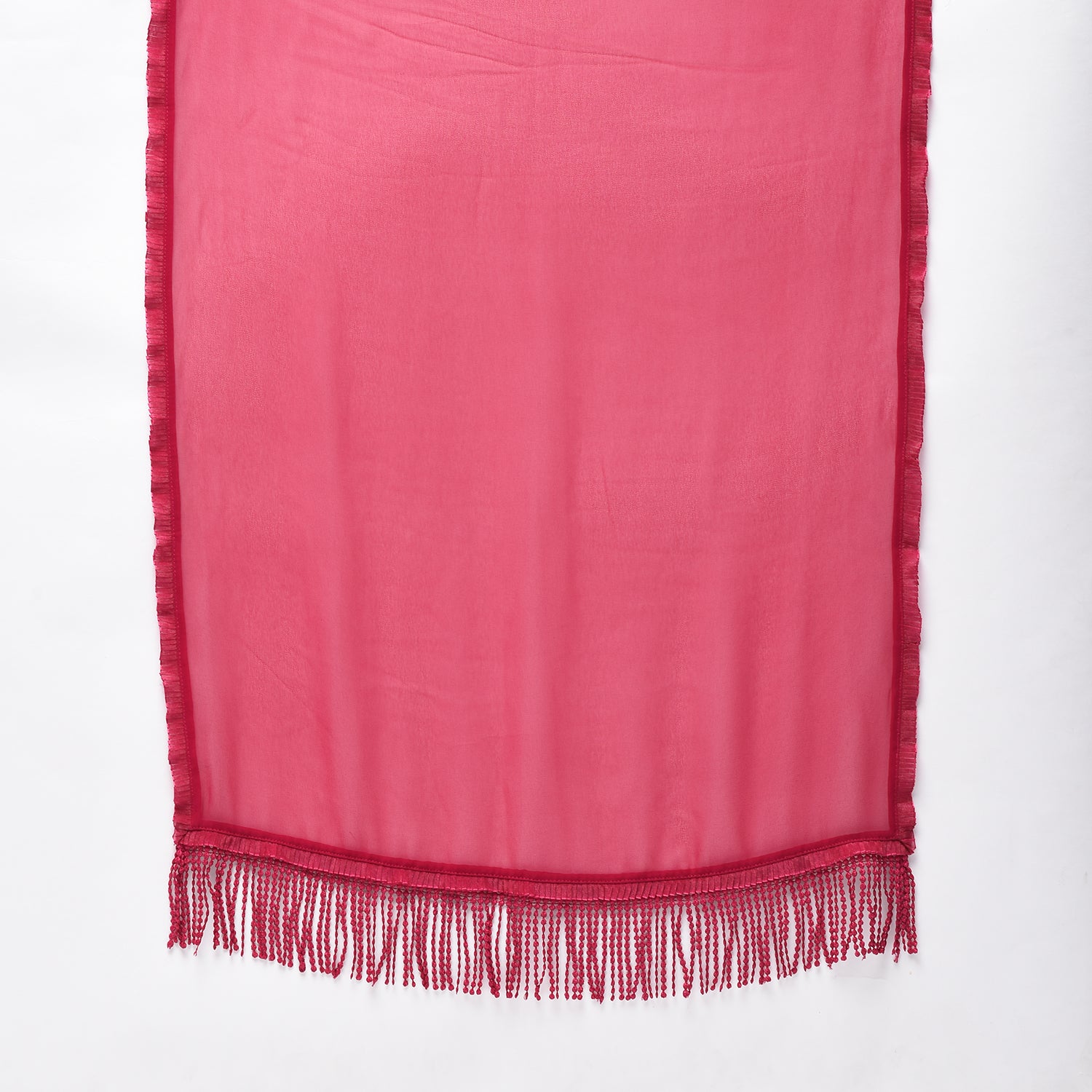 Pink Georgette Stole With Chemical Lace