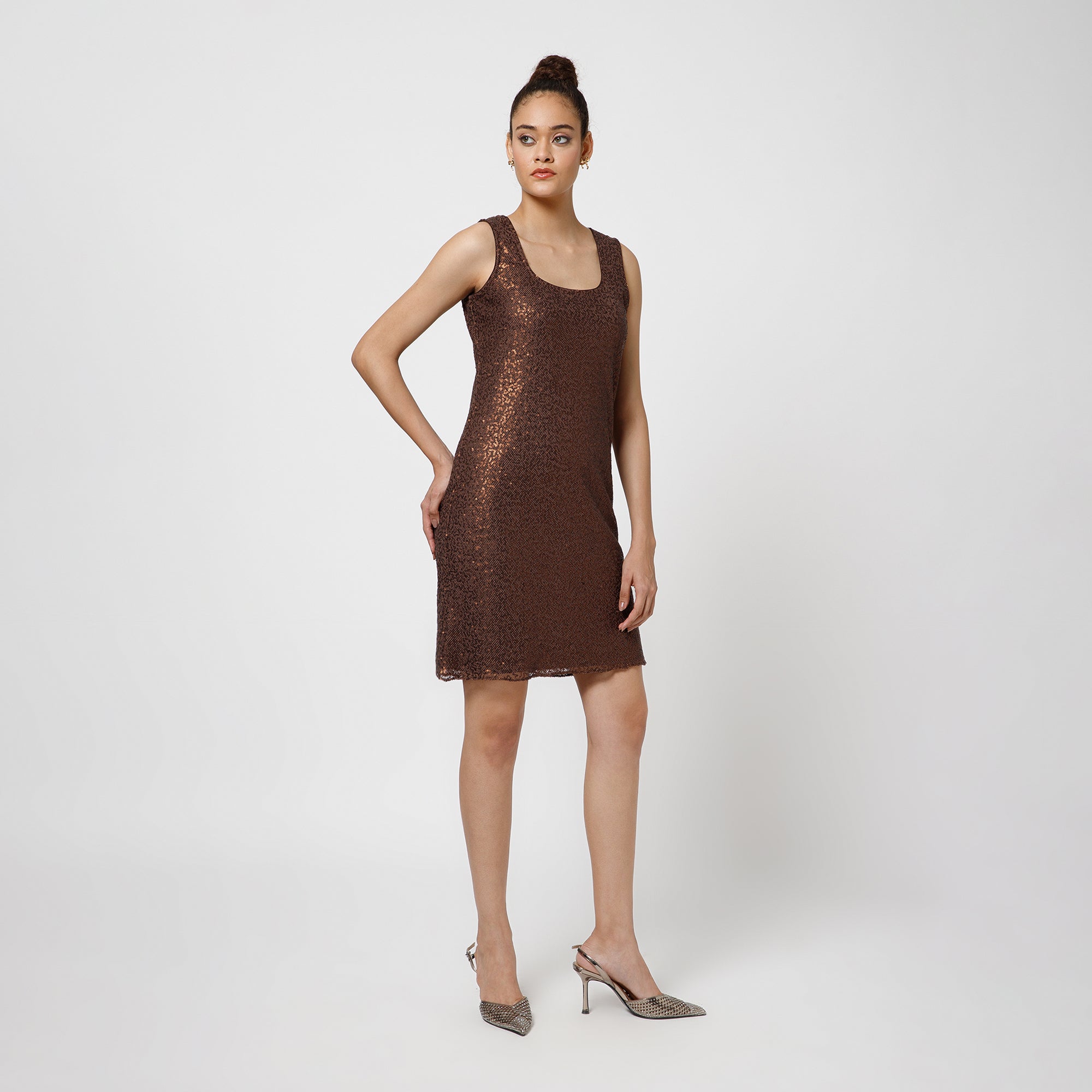 Brown Sequence Dress