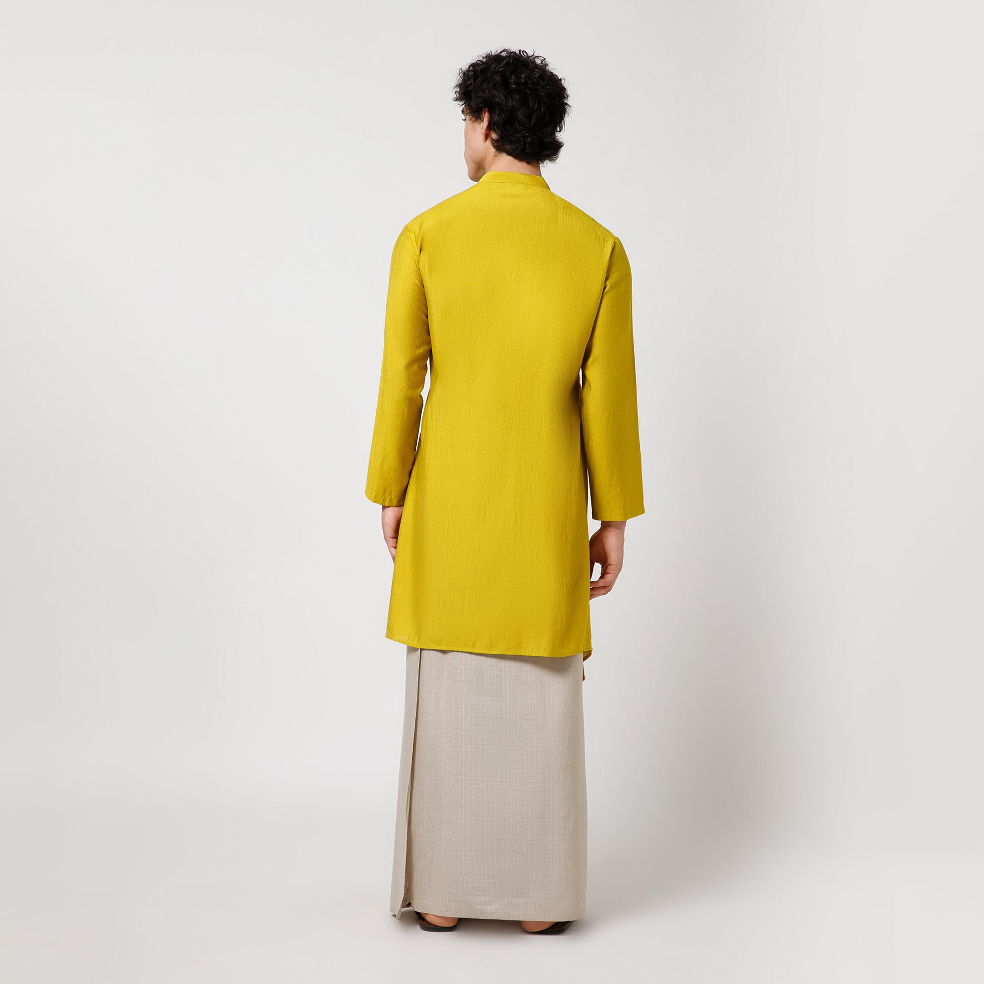 Olive Pleated Kurta