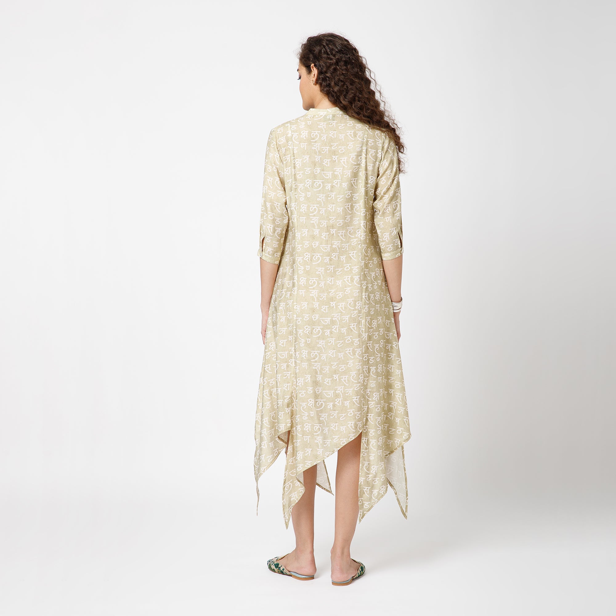 Hindi Lime Green Triangle Dress