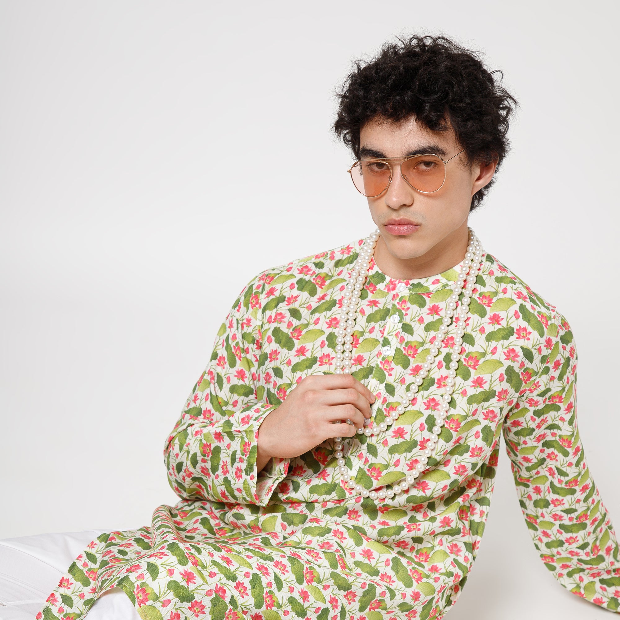 Lotus Print kurta