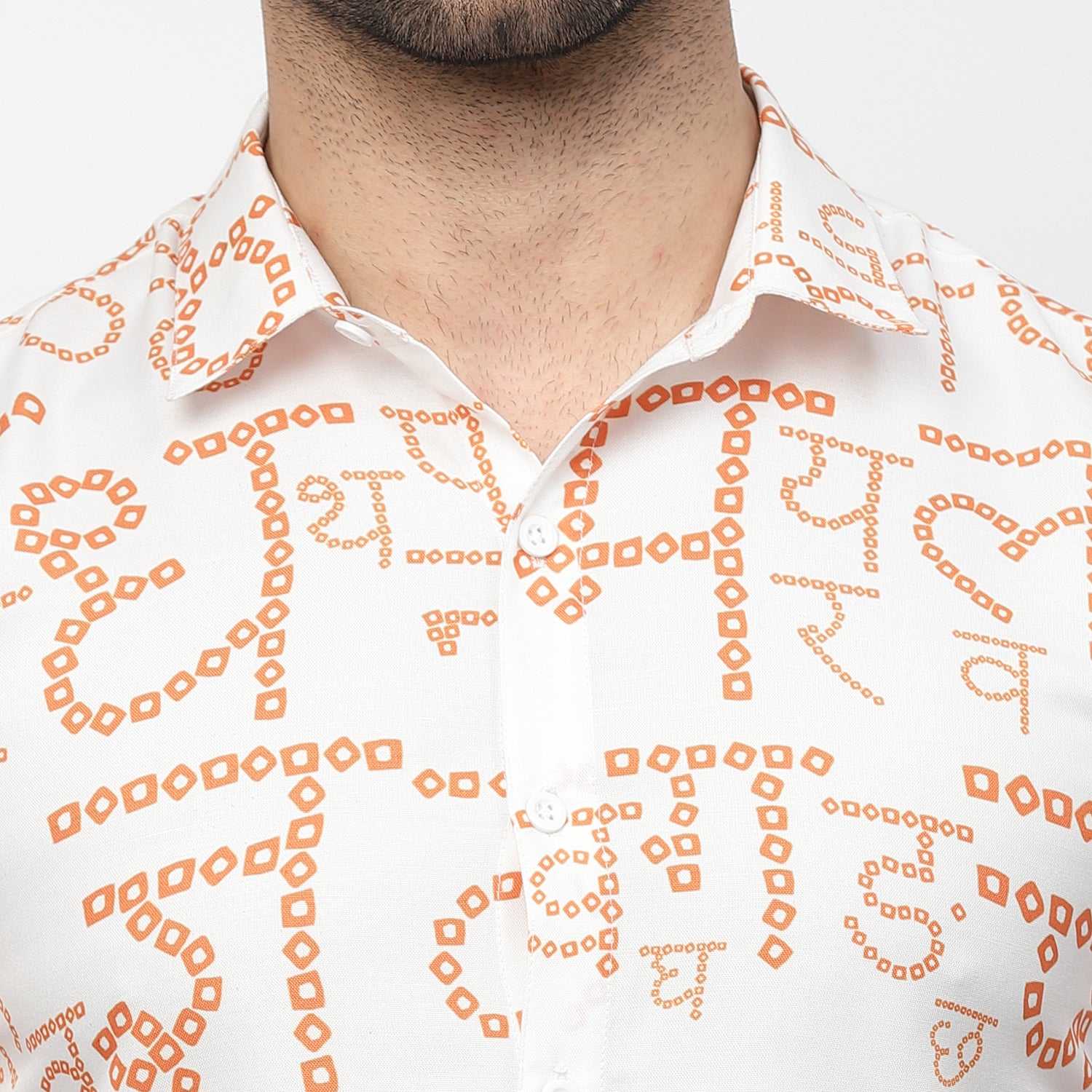 Bandhani Print Alphabet Stylish Shirt for men-1