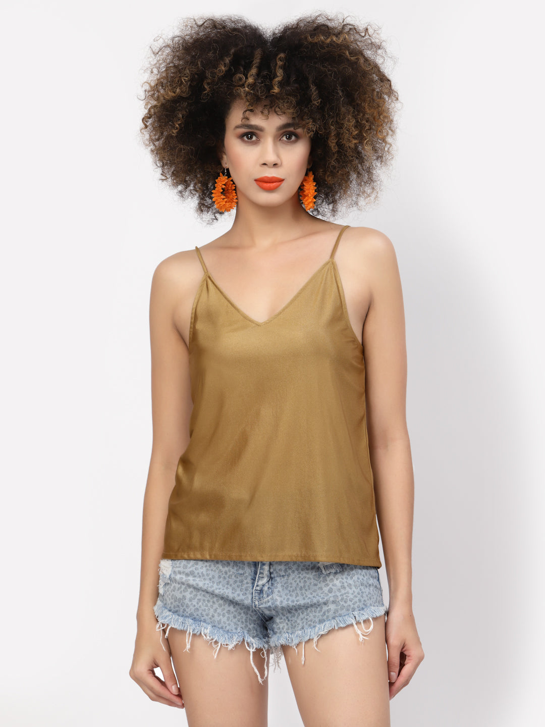 Beige Organza Top With Puff Sleeves & Lycra Inner, tops for women, crop top, crop tops for women, organza tops