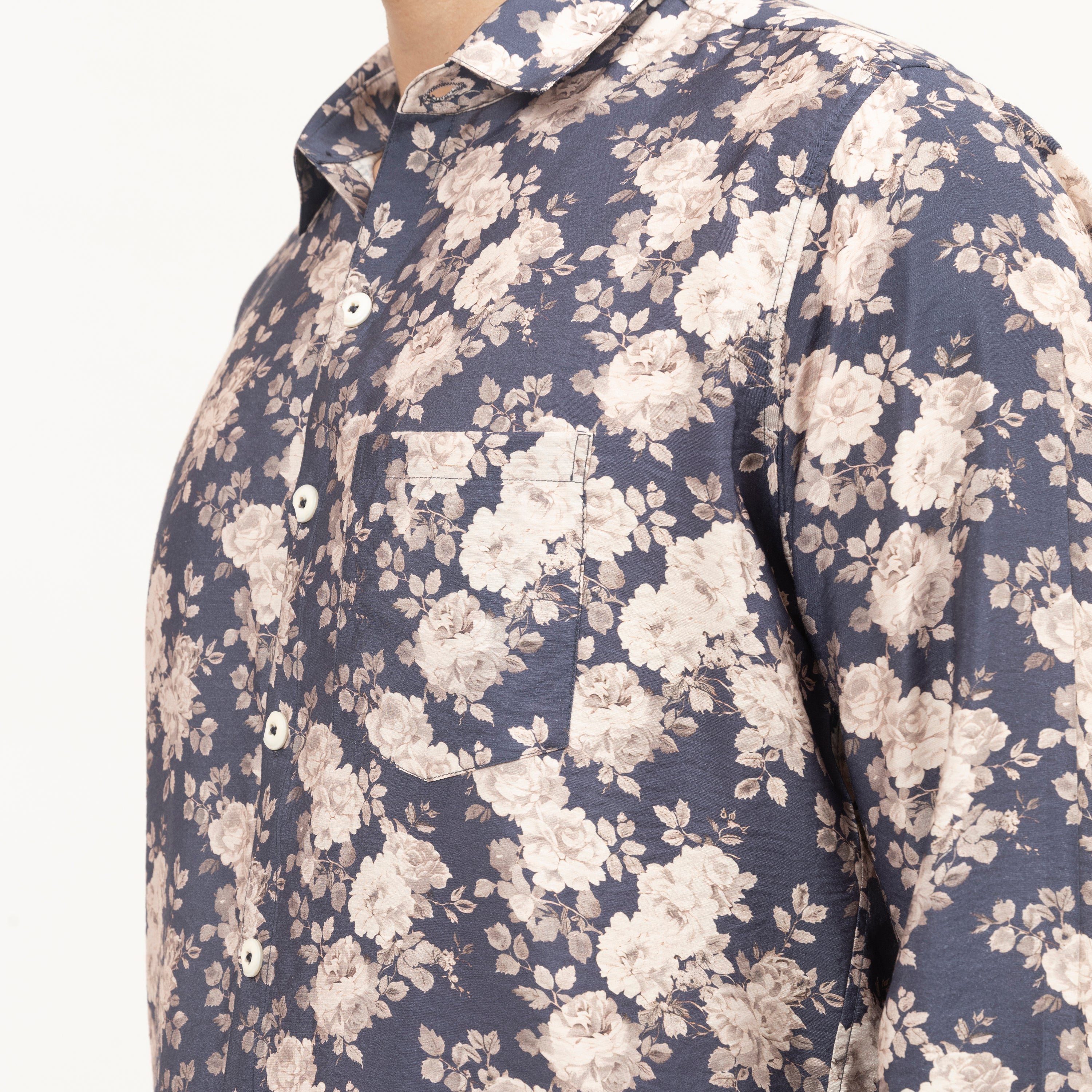 Blue Floral Printed Full Sleeves Shirt, shirts for men, shirts, designs, color, men shirt
