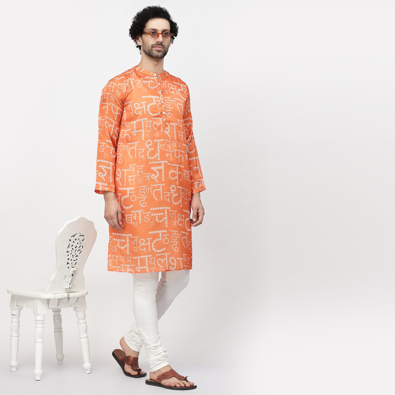 Churidar Pants with Long Kurta for Men-5