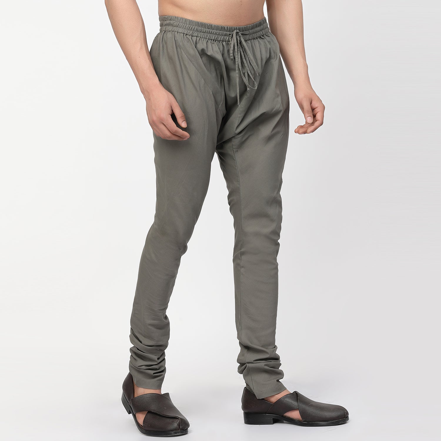 Cotton Churidar Kurta and Trousers Pants for Men-3