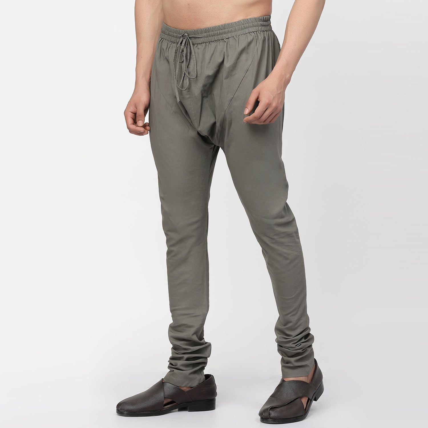 Cotton Churidar Kurta and Trousers Pants for Men-2