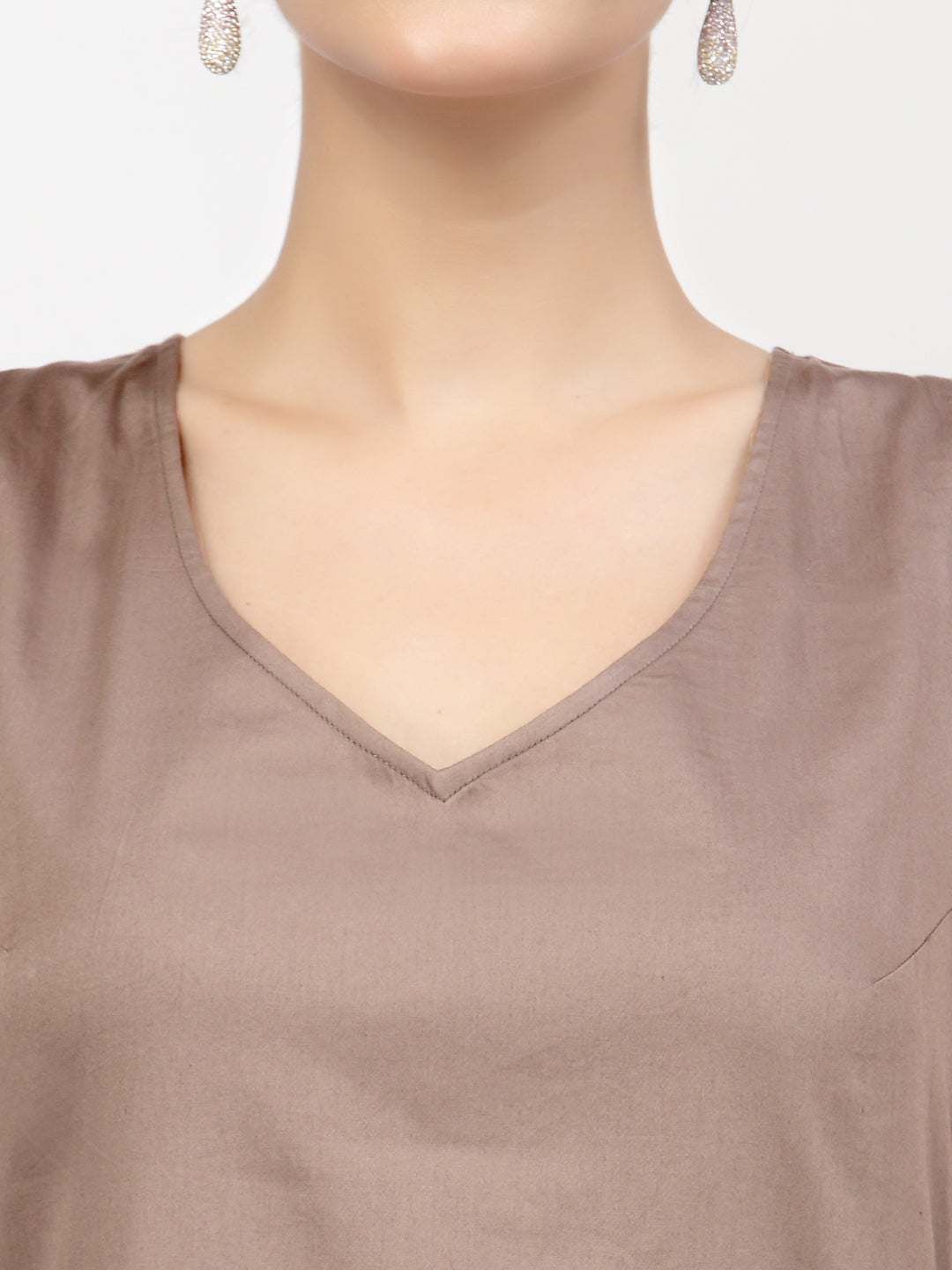 Buy Dark Beige Drape Dresses for Women-5