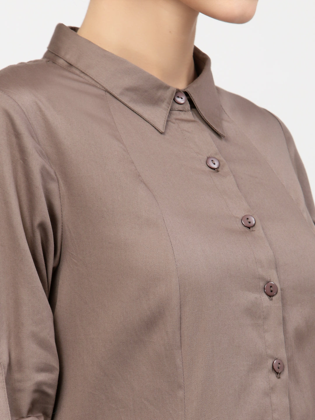 Buy Dark Beige Drape Dresses for Women-7