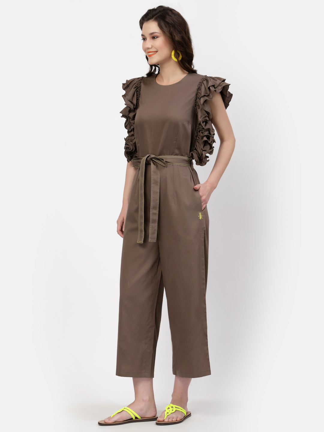 Buy Dark Beige Jumpsuit for Women-1