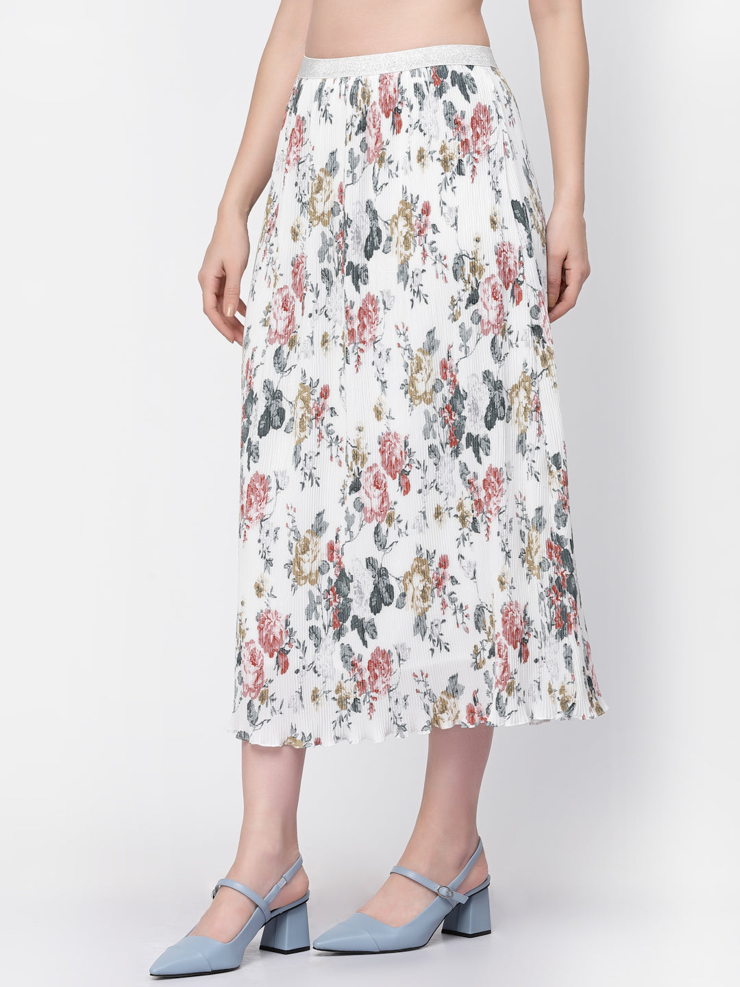 Buy Floral Pleated Skirts for Women-1