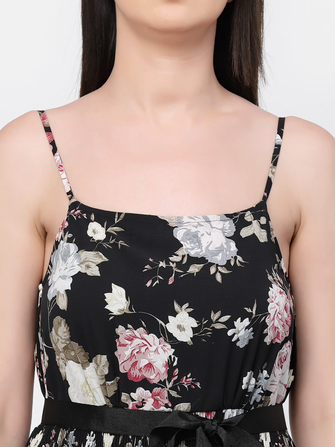 Floral Print Spaghetti Strap Dress for Women-3
