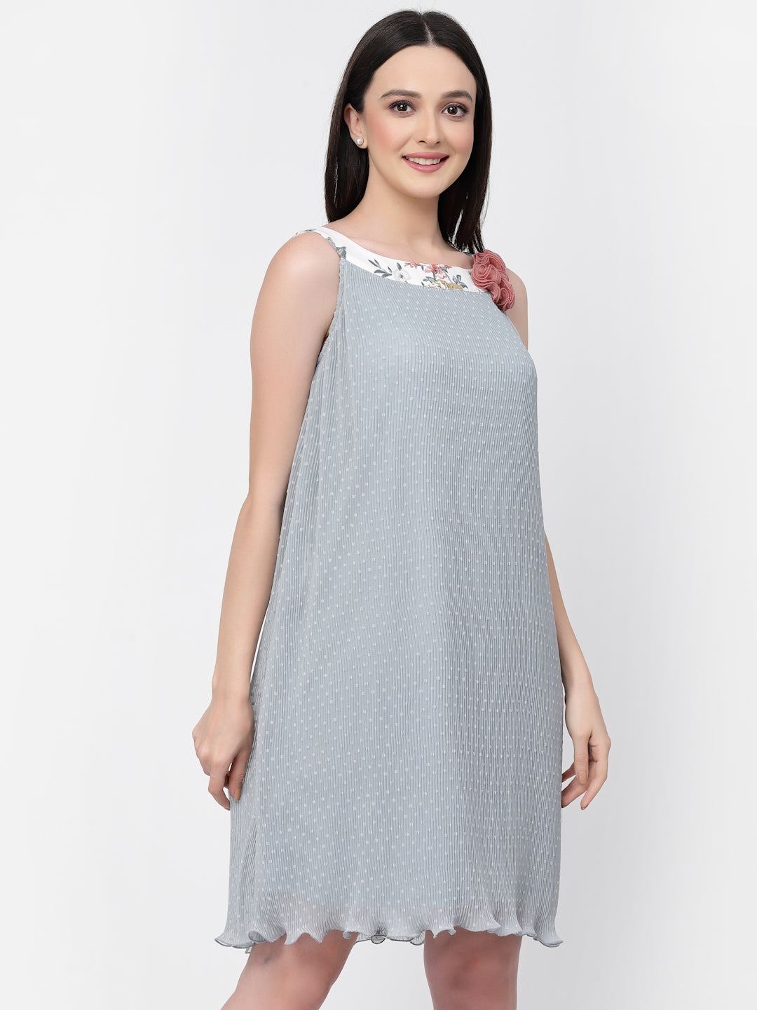 Buy pleated georgette dress for women-2