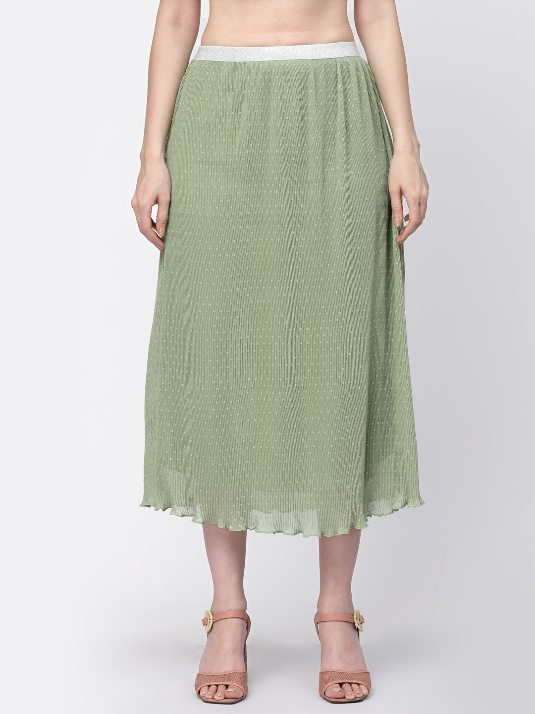 Buy Georgette Pleated Skirt for Women