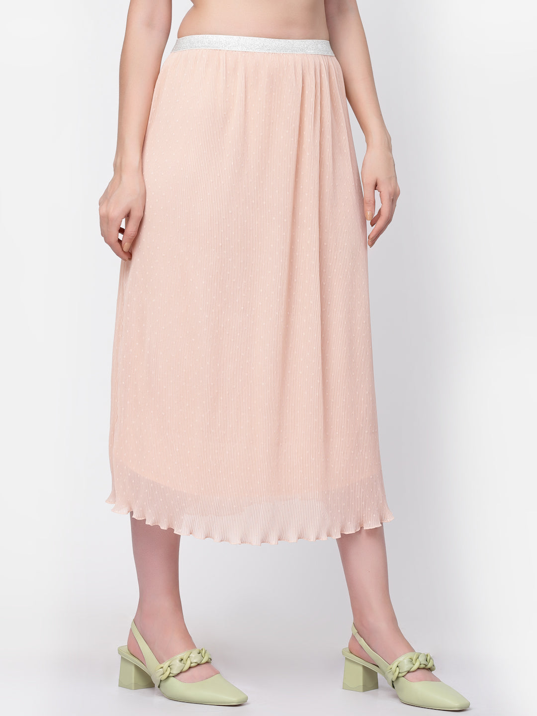 Buy Georgette Pleated Skirt for Ladies -1