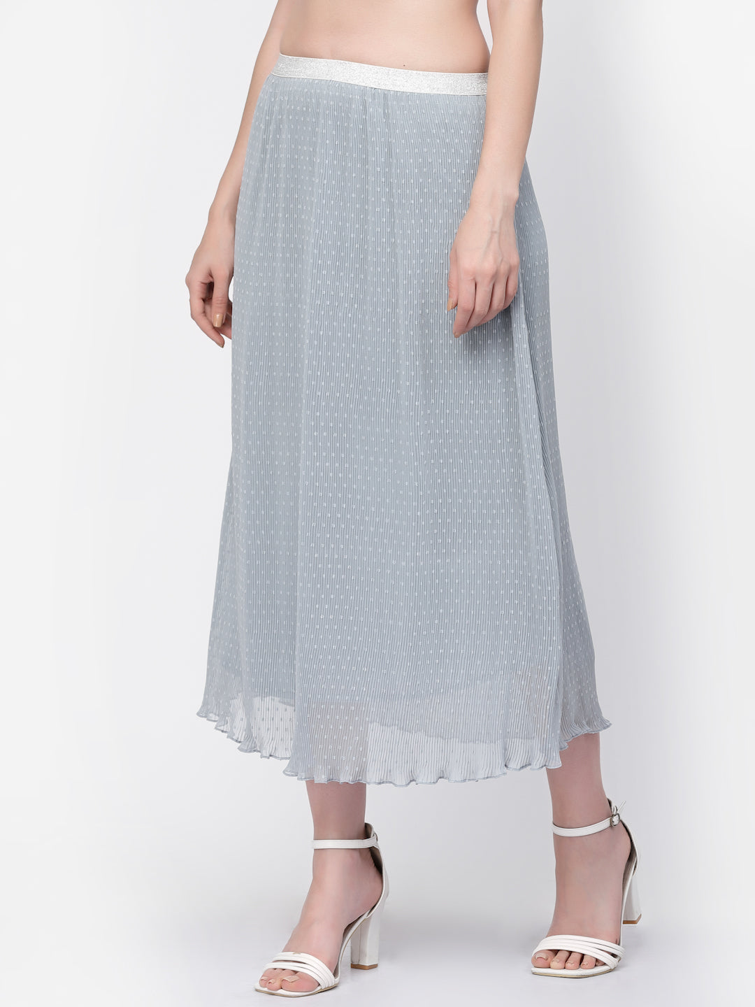Buy Georgette Pleated Skirt for Women-1