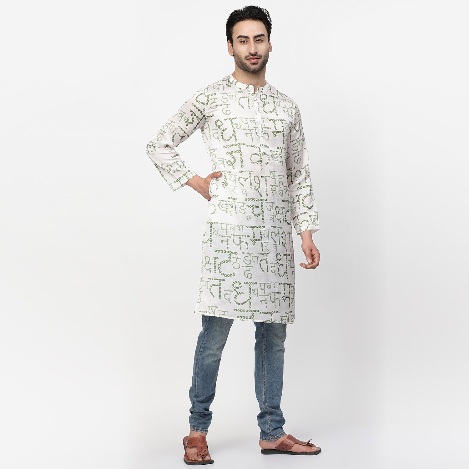 Hindi Bandhni Satin Kurta, men kurta ,designer kurta, Kurta design, kurta designs for men, men wear