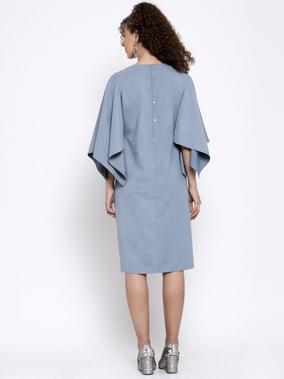 Blue Dress With Hanky Sleeve